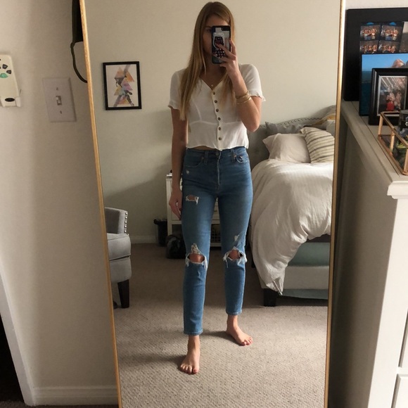 Levi’s Wedgie Skinny Distressed Blue Jeans 💙 - Picture 2 of 15